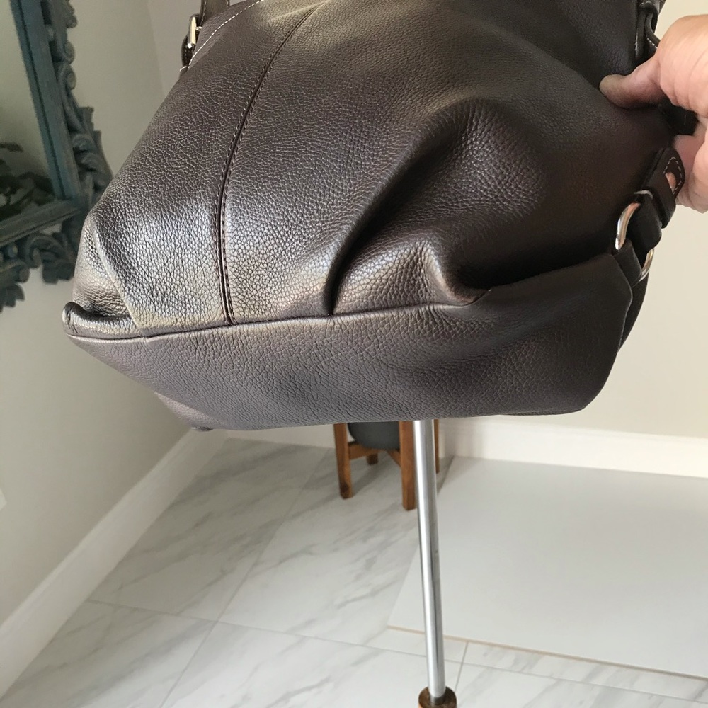 Coach Chocolate Leather Duffle F15064 Shoulder Bag - Picture 7 of 13